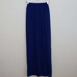 Blue Festival High Slit Sheer Maxi Skirt